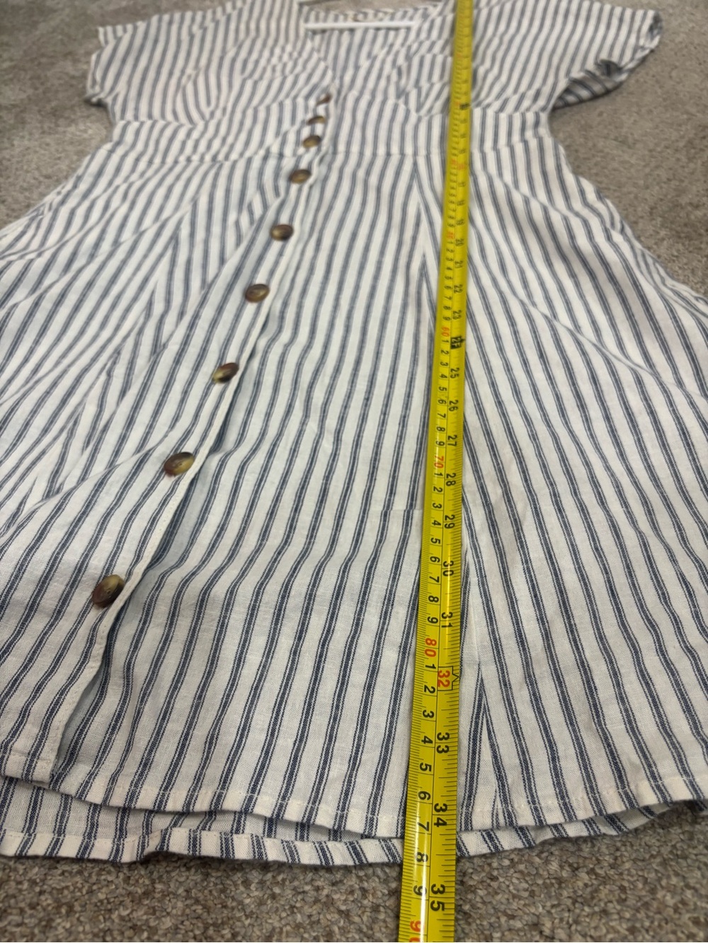 Marine Layer Camila Mini Dress Striped Small Hemp Blend Beachy Summer Preppy - Picture 8 of 16